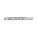 Load image into Gallery viewer, Womens Titanium Lab-Created White Diamonds Setting Eternity Wedding Ring - Flat Polished Comfort Fit - 2mm Wide - Style name: EMILIA