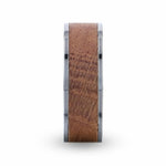 Load image into Gallery viewer, Mens Titanium Whiskey Barrel Inlaid Made From Genuine Whiskey Barrels Wedding Ring - Flat Polished Comfort Fit - 8mm Wide - Style name: STILL