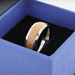Load image into Gallery viewer, Mens Titanium Whiskey Barrel Inlaid Made From Genuine Whiskey Barrels - 8mm Wide - Style name: STAVE