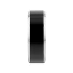 Load image into Gallery viewer, Mens Tungsten Carbide Black Polish Finished Center Wedding Ring - Metallic Beveled Edges Comfort Fit - 4mm 6mm 8mm Wide - Style name: MACLAREN