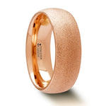 Load image into Gallery viewer, Mens Tungsten Rose Gold Plating Sandblasted Crystalline Finish Wedding Ring - Domed Comfort Fit - 2mm 4mm 8mm Wide - Style name: EMBER