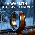 Load image into Gallery viewer, Mens Tungsten Real Hardwood Mahogany Inlay Wedding Ring - Polished Beveled Comfort Fit - 4mm 6mm 8mm 10mm Wide - Style name: KHAYA