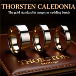Load image into Gallery viewer, Mens Cobalt Chrome Polish Finished Wedding Ring - Flat Comfort Fit - 4mm 6mm 8mm Wide - Style name: CALEDONIA