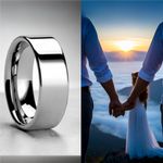 Load image into Gallery viewer, Mens Cobalt Chrome Polish Finished Wedding Ring - Flat Comfort Fit - 4mm 6mm 8mm Wide - Style name: CALEDONIA