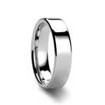 Load image into Gallery viewer, Mens Cobalt Chrome Polish Finished Wedding Ring - Flat Comfort Fit - 4mm 6mm 8mm Wide - Style name: CALEDONIA