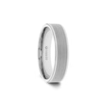 Load image into Gallery viewer, Tungsten Carbide Flat Brush Finish Center Wedding Band Ring - Comfort Fit - 4mm 6mm 8mm 10mm Wide - Style name: AIRES