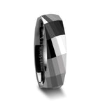 Load image into Gallery viewer, Mens Tungsten Carbide Multi Faceted Wedding Ring - Polished Comfort Fit - 4mm 6mm 8mm Wide - Style name: ETERNITY