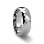 Load image into Gallery viewer, Mens Tungsten Carbide Wedding Ring - 288 Diamond Facets Comfort Fit - 4mm 6mm 8mm 10mm Wide - Style name: MILLENNIUM