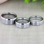 Load image into Gallery viewer, Mens Tungsten Brushed Center Flat Wedding Ring - Beveled Comfort Fit - 4mm 6mm 7mm 8mm 10mm 12mm Wide - Style name: SHEFFIELD