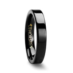 Load image into Gallery viewer, Mens Tungsten Black Flat Wedding Ring - Poilished Comfort Fit - 4mm 6mm 8mm 10mm 12mm Wide - Style name: MORPHEUS