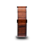 Load image into Gallery viewer, Mens Tungsten Carbide Beveled Edged Diamond Koa Wood Inlay Wedding Ring - Polished Edged Comfort Fit - 8mm Wide - Style name: KAHUNA