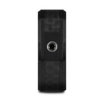 Load image into Gallery viewer, Mens Black Ceramic Black Diamond Wedding Ring - Black Carbon Fiber Inlay Comfort Fit - 8mm Wide - Style name: ABERDEEN