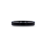 Load image into Gallery viewer, Mens Tungsten Carbide Black Brushed Center Wedding Ring - Polished Beveled Edges Comfort Fit - 4mm 6mm 7mm 8mm 10mm Wide - Style name: ASTON