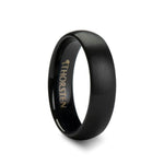 Load image into Gallery viewer, Mens Tungsten Carbide Domed Black Wedding Ring - Brush Finished Comfort Fit - 2mm 4mm 6mm 8mm 10mm 12mm Wide - Style name: RAIDER