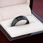 Load image into Gallery viewer, Mens Black Ceramic Black Carbon Fiber Inlaid Wedding Ring - Polished Comfort Fit - 4mm 6mm 7mm 8mm 10mm 12mm Wide - Style name: ONYX