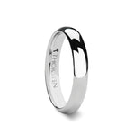Load image into Gallery viewer, Mens White Tungsten Carbide Wedding Ring - Domed Comfort Fit - 2mm 4mm 6mm 7mm 8mm 10mm 12mm Wide - Style name: ARLINGTON