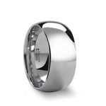Load image into Gallery viewer, Mens White Tungsten Carbide Wedding Ring - Domed Comfort Fit - 2mm 4mm 6mm 7mm 8mm 10mm 12mm Wide - Style name: ARLINGTON