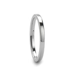 Load image into Gallery viewer, Mens Tungsten Carbide White Wedding Ring - Flat Style Comfort Fit - 2mm 4mm 6mm 7mm 8mm 10mm 12mm Wide - Style name: STOCKTON