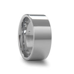 Load image into Gallery viewer, Mens Tungsten Carbide White Wedding Ring - Flat Style Comfort Fit - 2mm 4mm 6mm 7mm 8mm 10mm 12mm Wide - Style name: STOCKTON