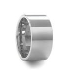 Load image into Gallery viewer, Mens Tungsten Carbide White Wedding Ring - Flat Style Comfort Fit - 2mm 4mm 6mm 7mm 8mm 10mm 12mm Wide - Style name: STOCKTON