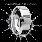 Load image into Gallery viewer, Mens Tungsten Carbide Wedding Ring - Beveled Comfort Fit - 4mm 6mm 7mm 8mm 10mm 12mm Wide - Style name: CORINTHIAN