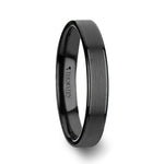 Load image into Gallery viewer, Mens Tungsten Brushed Center Flat Black Wedding Ring - Polished Edges Comfort Fit - 4mm 6mm 7mm 8mm 10mm 12mm Wide - Style name: VULCAN