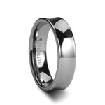 Load image into Gallery viewer, Mens Concave Tungsten Carbide Wedding Wedding Ring - Polished Finish Comfort Fit - 4mm 6mm 7mm 8mm Wide - Style name: WASHINGTON