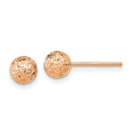 Load image into Gallery viewer, 14k Rose Gold 6mm Diamond-Cut Ball Post Earrings