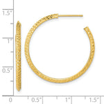 Load image into Gallery viewer, 14K Yellow Gold Polished Diamond-cut J-Hoop Post Earrings