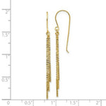 Load image into Gallery viewer, 14K Yellow Gold Polished Diamond-cut Tassle w/Bars Shepherd Hook Earrings