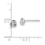 Load image into Gallery viewer, 14k White Gold Polished Love Knot Post Earrings