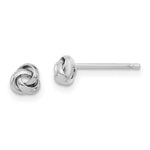 Load image into Gallery viewer, 14k White Gold Polished Love Knot Post Earrings