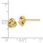 Load image into Gallery viewer, 14K Yellow Gold Polished Love Knot Post Earrings