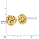 Load image into Gallery viewer, 14K Yellow Gold Polished Triple Love Knot Post Earrings