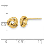 Load image into Gallery viewer, 14K Yellow Gold Polished Love knot Post Earrings