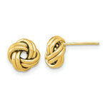 Load image into Gallery viewer, 14K Yellow Gold Polished Double Love Knot Post Earrings