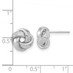 Load image into Gallery viewer, 14k White Gold Polished Love Knot Post Earrings