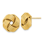 Load image into Gallery viewer, 14K Yellow Gold Polished Love Knot Post Earrings