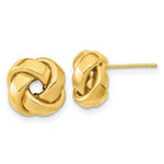 Load image into Gallery viewer, 14K Yellow Gold Polished Love Knot Post Earrings