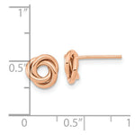 Load image into Gallery viewer, 14k Rose Gold Polished Love Knot Post Earrings