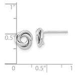 Load image into Gallery viewer, 14k White Gold Polished Love Knot Post Earrings