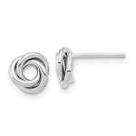Load image into Gallery viewer, 14k White Gold Polished Love Knot Post Earrings