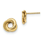 Load image into Gallery viewer, 14k Yellow Gold Polished Love Knot Post Earrings