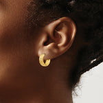 Load image into Gallery viewer, 14K Yellow Gold 5mm Hinged Hoop Earrings 6mm width
