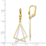 Load image into Gallery viewer, 14K Two-tone Gold Leverback Drop Earrings