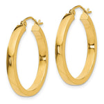 Load image into Gallery viewer, 14K Yellow Gold 2x3mm Square Tube Hoops 3mm width