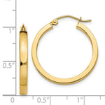 Load image into Gallery viewer, 14K Yellow Gold 2x3mm Square Tube Hoops 3mm width