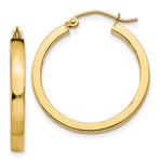 Load image into Gallery viewer, 14K Yellow Gold 2x3mm Square Tube Hoops 3mm width