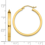 Load image into Gallery viewer, 14K Yellow Gold 2x3mm Square Tube Hoops 3mm width