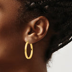 Load image into Gallery viewer, 14K Yellow Gold 2x3mm Square Tube Hoops 3mm width